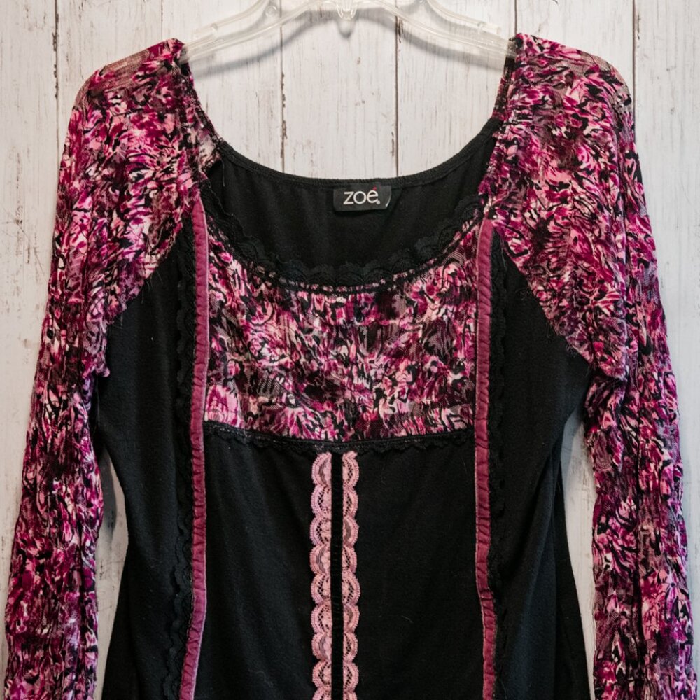 Cottage Core Boho Floral Peasant Blouse